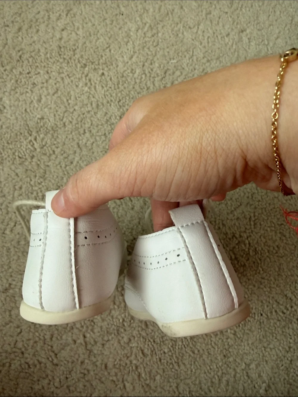 Classic White Leather Lace-Up Kids Shoes